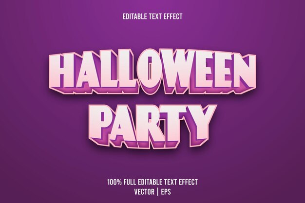 Effet de texte modifiable pour la fête d'Halloween Style de dessin animé en relief en 3 dimensions