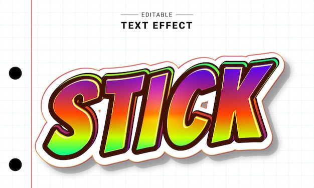 Effet de texte modifiable pour illustrateur