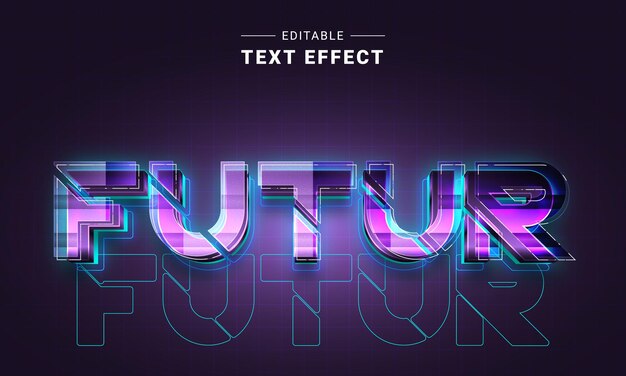 Effet de texte modifiable pour illustrateur