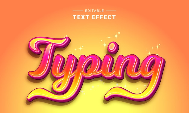 Effet de texte modifiable pour illustrateur