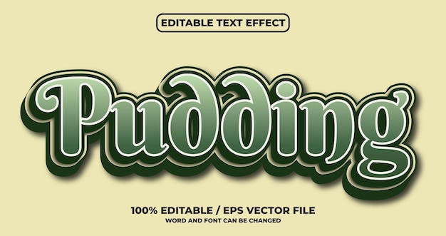 Effet De Texte Modifiable Pudding