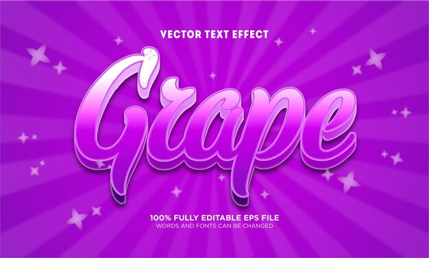 Effet de texte modifiable de raisin