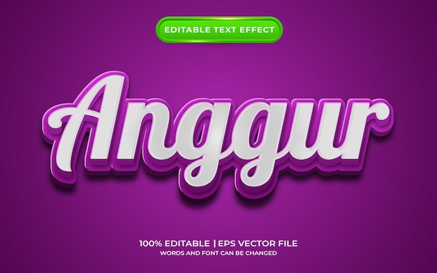 Effet de texte modifiable de raisin