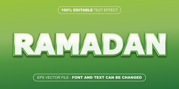 Effet De Texte Modifiable Ramadan 3d