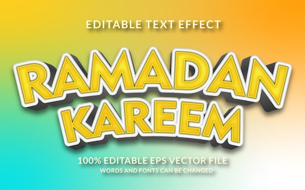 Effet De Texte Modifiable Ramadan Kareem