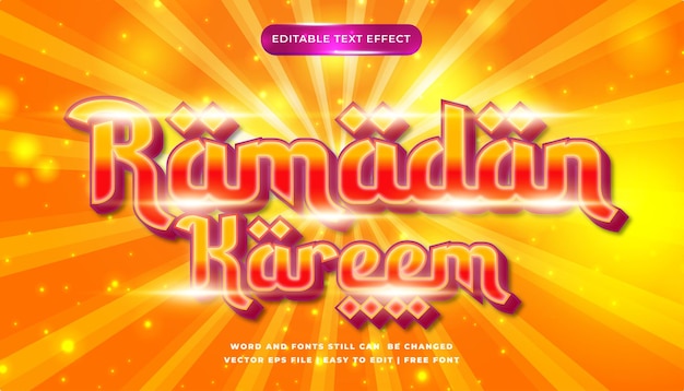 Effet de texte modifiable Ramadan Shine