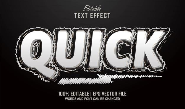 Effet de texte modifiable rapide