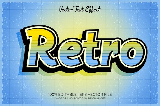 Effet de texte modifiable rétro vintage