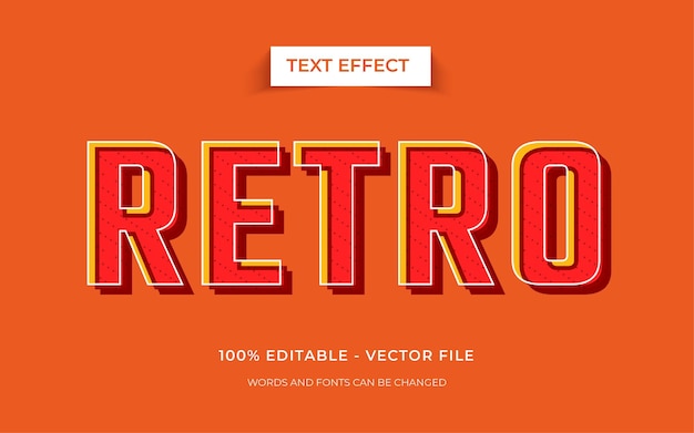 Effet De Texte Modifiable Rétro Ou Vintage