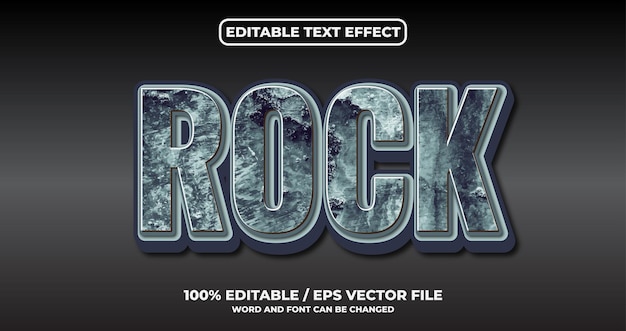 Effet De Texte Modifiable Rock