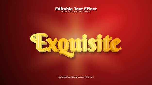 Effet de texte modifiable rouge exquis