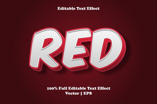 Effet De Texte Modifiable Rouge