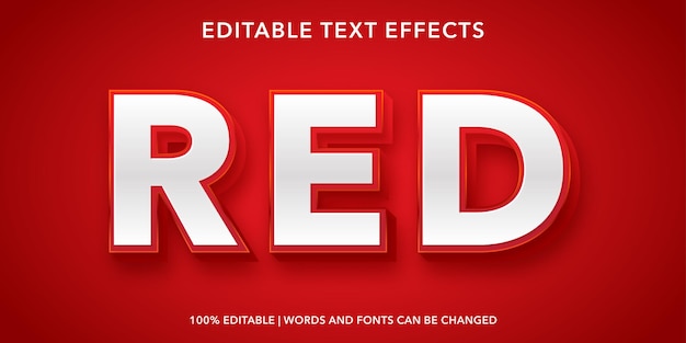 Effet de texte modifiable rouge