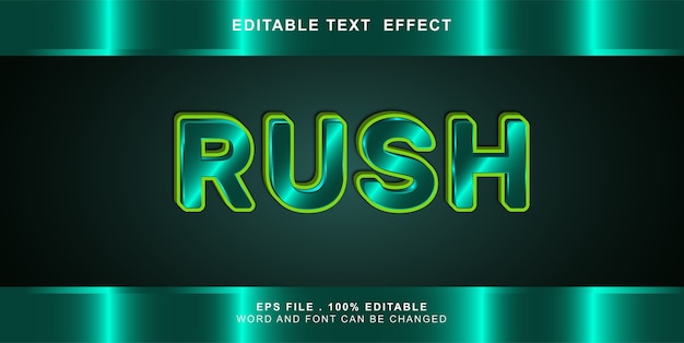 Effet De Texte Modifiable Rush