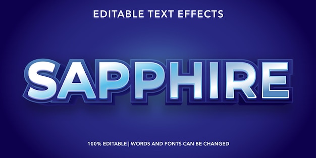 Effet De Texte Modifiable Saphir