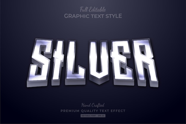 Effet De Texte Modifiable Silver Glow