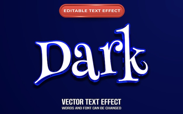 Effet De Texte Modifiable Sombre