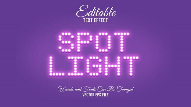 Effet De Texte Modifiable Spot Light