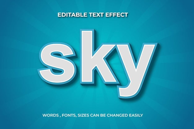 Effet De Texte Modifiable De Style 3d