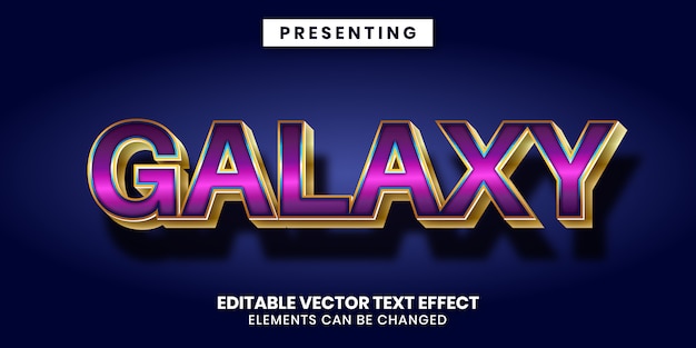 Effet De Texte Modifiable Avec Le Style D'affiche De Film Galaxy