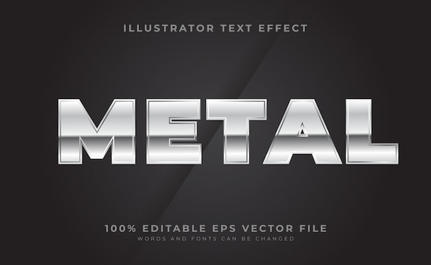 Effet De Texte Modifiable - Style Argent