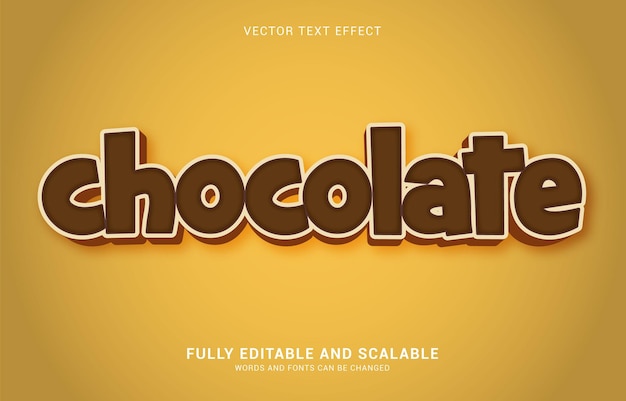 Effet De Texte Modifiable Style Chocolat