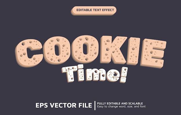 Effet De Texte Modifiable Avec Style De Cookie