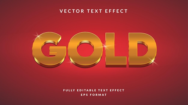 Effet de texte modifiable style doré 3D