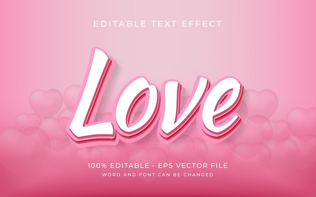 Effet De Texte Modifiable De Style Effet De Texte D'amour