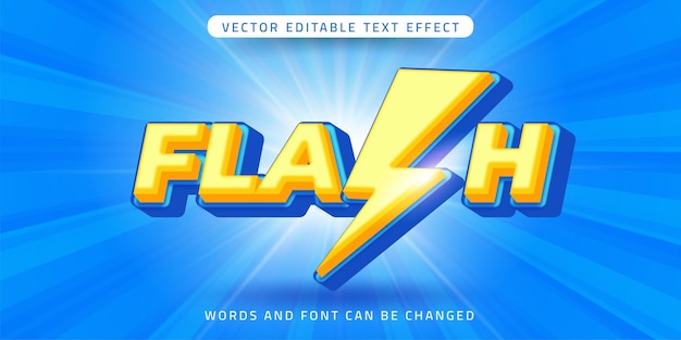 Effet De Texte Modifiable De Style Flash 3d