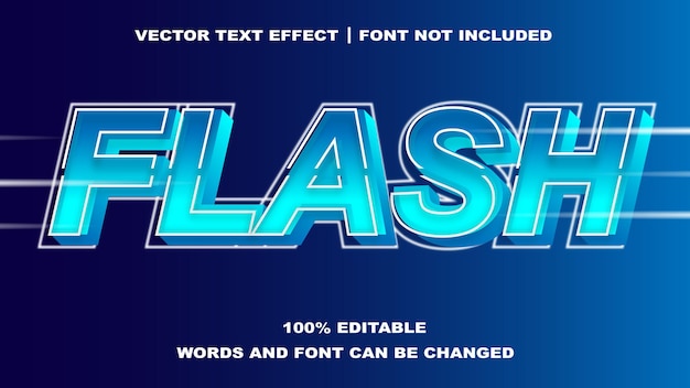 Effet De Texte Modifiable De Style Flash