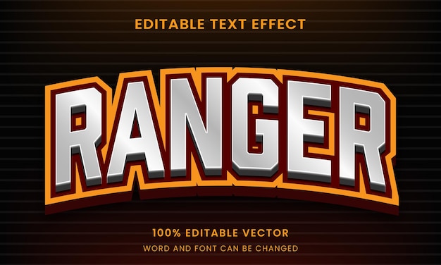 Effet De Texte Modifiable De Style Graphique De Sport Ranger