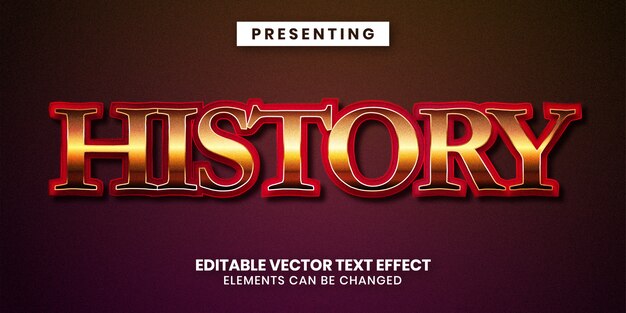 Effet de texte modifiable style historique classique