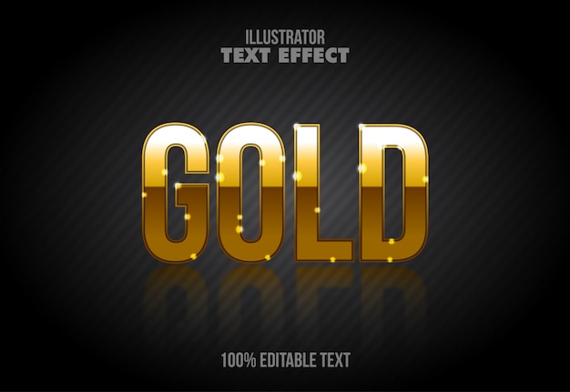 Effet de texte modifiable de style lettres d'or brillant