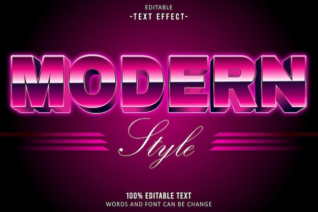 Effet de texte modifiable de style moderne en relief 3D de style des années 80