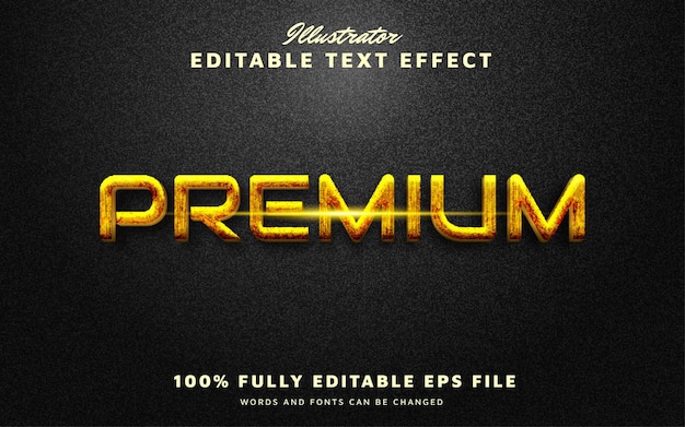 Effet De Texte Modifiable De Style Or Premium