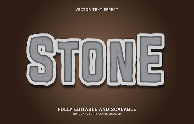 Effet de texte modifiable Le style de pierre peut être utilisé pour créer un titre