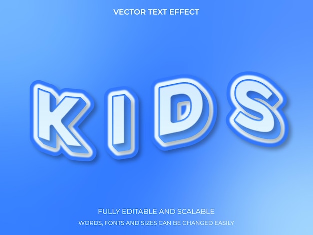 Effet de texte modifiable style de police 3d pour enfants