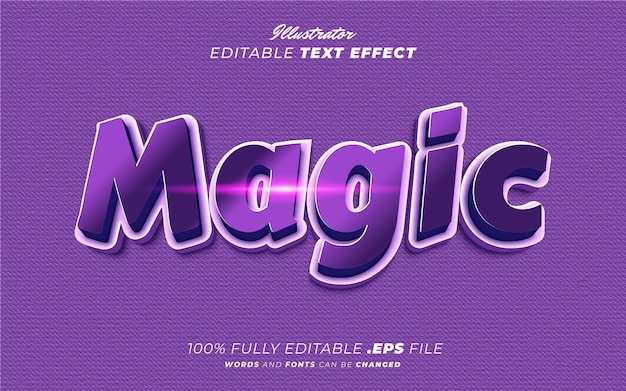 Effet de texte modifiable de style de police de texte magique