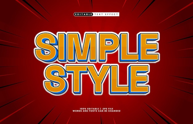 effet de texte modifiable de style simple