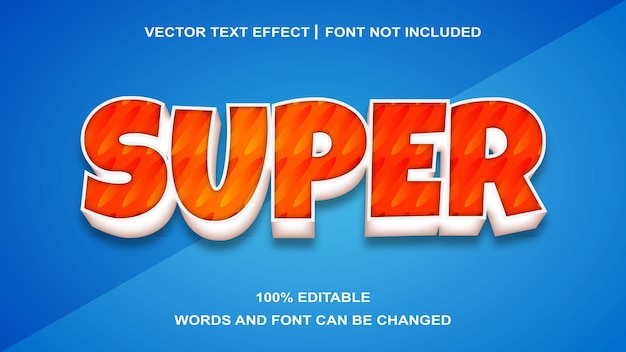 Effet De Texte Modifiable Style Super Texte