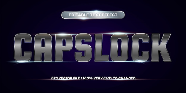 Vecteur effet de texte modifiable - style de texte capslock