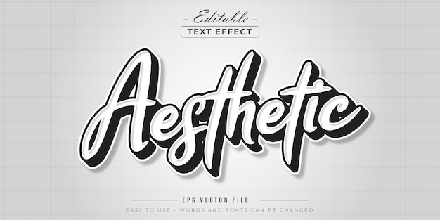 Effet de texte modifiable de style de texte esthétique