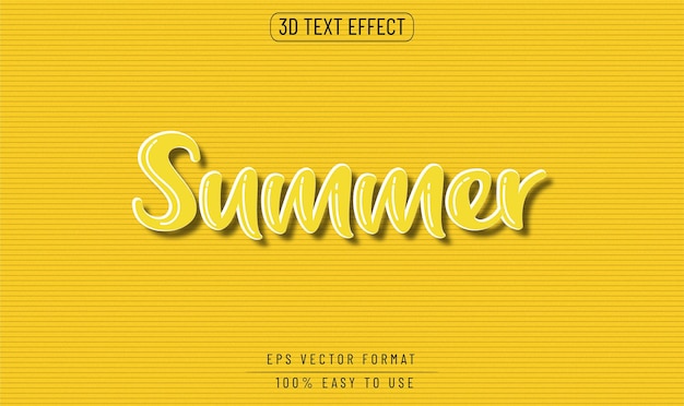 Vecteur effet de texte modifiable style de texte d'été