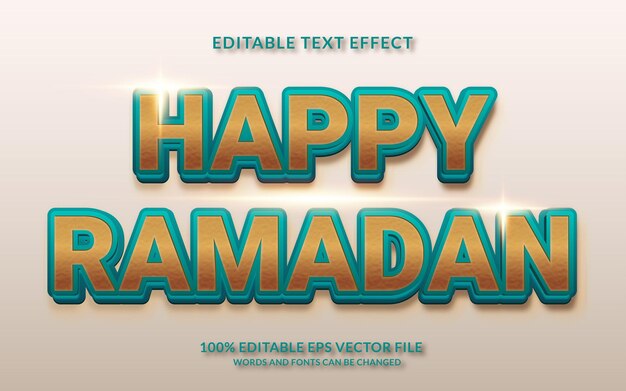 Effet de texte modifiable style de texte joyeux ramadan