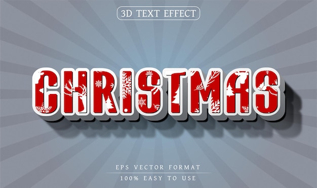 Effet de texte modifiable Style de texte de Noël
