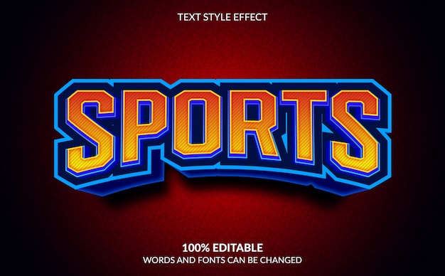 Effet de texte modifiable, style de texte sportif