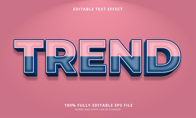 Effet De Texte Modifiable De Style De Texte Tendance