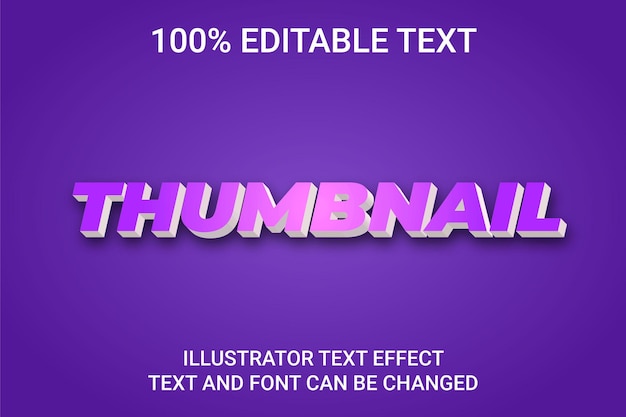 Effet de texte modifiable - style de texte THUMBNAIL