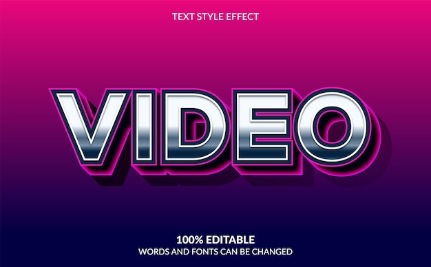 Effet de texte modifiable Style de texte vidéo